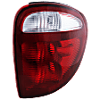 2001-2003 Dodge Grand Caravan - Passenger Side Tail Light, without Bulb, Halogen, Clear and Red Lens