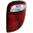 2001-2003 Dodge Grand Caravan - Passenger Side Tail Light, without Bulb, Halogen, Clear and Red Lens