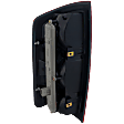 Passenger Side Tail Light, with Bulb, Halogen, Clear and Red Lens, With Circuit Board