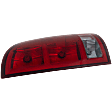 Passenger Side Tail Light, with Bulb, Halogen, Clear and Red Lens, With Circuit Board