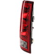 Driver Side Tail Light, with Bulb, Halogen, Clear and Red Lens, With Circuit Board