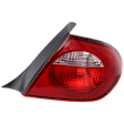 Passenger Side Tail Light, without Bulb, Halogen, Clear and Red Lens