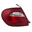 Driver Side Tail Light, without Bulb, Halogen, Clear and Red Lens