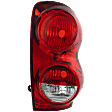 Passenger Side Tail Light, without Bulb, Halogen, Clear and Red Lens