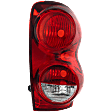 Passenger Side Tail Light, without Bulb, Halogen, Clear and Red Lens