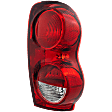 Passenger Side Tail Light, without Bulb, Halogen, Clear and Red Lens