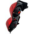 Passenger Side Tail Light, without Bulb, Halogen, Clear and Red Lens