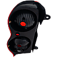 Passenger Side Tail Light, without Bulb, Halogen, Clear and Red Lens