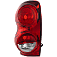 Driver Side Tail Light, without Bulb, Halogen, Clear and Red Lens