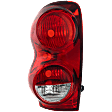 Driver Side Tail Light, without Bulb, Halogen, Clear and Red Lens