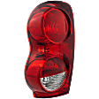 Driver Side Tail Light, without Bulb, Halogen, Clear and Red Lens