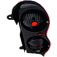 Driver Side Tail Light, without Bulb, Halogen, Clear and Red Lens