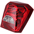 Passenger Side Tail Light, with Bulb, Halogen, Clear and Red Lens