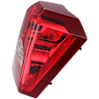 Passenger Side Tail Light, with Bulb, Halogen, Clear and Red Lens