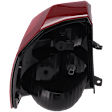 Passenger Side Tail Light, with Bulb, Halogen, Clear and Red Lens