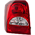 Driver Side Tail Light, with Bulb, Halogen, Clear and Red Lens