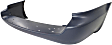 Rear Primed Bumper Cover, With Single Exhaust Hole, Without Object Sensor Holes and Black Trim, (05-07 Without Chrome Molding, Stow and Go Seat)