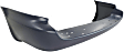 Rear Primed Bumper Cover, With Single Exhaust Hole, Without Object Sensor Holes and Black Trim, (05-07 Without Chrome Molding, Stow and Go Seat)
