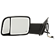 Driver Side Towing Mirror, Power Adjust, Heated, Power Folding, Textured Black, In-housing Signal Light, No Memory, With Puddle Light, With Blind Spot Glass, With Temperature Sensor