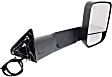 Passenger Side Towing Mirror, Power Adjust, Heated, Power Folding, Textured Black, In-housing Signal Light, No Memory, With Puddle Light, With Blind Spot Glass, With Temperature Sensor