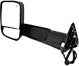 2018 Ram 2500 - Driver Side Towing Mirror, For Models With  Package, Power Adjust, Heated, Textured Black, Power Folding, In-housing Signal Light, With Blind Spot Glass, With Memory, With Puddle Light, No Auto-Dimming