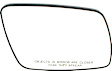 Passenger Side Mirror Glass, Non-Heated, No Blind Spot Feature, Convex, With backing plate