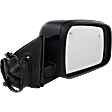 Passenger Side Mirror, Power Adjust, Manual Folding, Heated, Paintable, No Signal Light, No Memory, No Puddle Light, No Auto-Dimming, With Blind Spot Detection in Glass