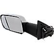 Driver Side Towing Mirror, Power Adjust, Heated, Manual Folding, Chrome, In-housing Signal Light, With Memory, With Puddle Light, No Auto-Dim, With Blind Spot Glass