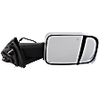 Passenger Side Towing Mirror, Power Adjust, Heated, Manual Folding, Chrome, In-housing Signal Light, With Memory, With Puddle Light, No Auto-Dim, With Blind Spot Detection in Glass