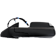 Driver Side Towing Mirror, Power Adjust, Heated, Manual Folding, Textured Black, In-housing Signal Light, With Memory, With Puddle Light, No Auto-Dim, With Blind Spot Glass
