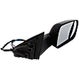 Passenger Side Towing Mirror, Power Adjust, Heated, Manual Folding, Textured Black, In-housing Signal Light, With Memory, With Puddle Light, No Auto-Dim, With Blind Spot Detection in Glass
