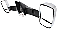 Driver and Passenger Side Towing Mirror, Power Adjust, Manual Folding, Non-Heated, Chrome, In-housing Signal Light, No Memory, No Puddle Light, No Auto-Dimming, With Blind Spot Glass