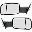 Driver and Passenger Side Towing Mirror, Power Adjust, Manual Folding, Heated, Paintable, In-housing Signal Light, No Memory, No Puddle Light, No Auto-Dimming, With Blind Spot Glass