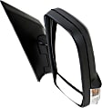 Passenger Side Mirror, Non-Towing, Power, Manual Folding, Heated, Textured Black, In-housing Signal Light, No Memory, No Puddle Light, No Auto-Dimming, With Blind Spot Glass, Base Model