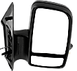 Passenger Side Mirror, Non-Towing, Manual Adjust, Manual Folding, Non-Heated, Textured Black, In-housing Signal Light, No Memory, Puddle Light, and Auto-Dimming, With Blind Spot Glass, Base Model