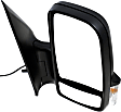 Passenger Side Mirror, Non-Towing, Manual Adjust, Manual Folding, Non-Heated, Textured Black, In-housing Signal Light, No Memory, Puddle Light, and Auto-Dimming, With Blind Spot Glass, Base Model
