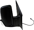 Passenger Side Mirror, Non-Towing, Manual Adjust, Manual Folding, Non-Heated, Textured Black, In-housing Signal Light, No Memory, Puddle Light, and Auto-Dimming, With Blind Spot Glass, Base Model