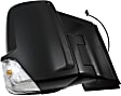 Passenger Side Mirror, Non-Towing, Manual Adjust, Manual Folding, Non-Heated, Textured Black, In-housing Signal Light, No Memory, Puddle Light, and Auto-Dimming, With Blind Spot Glass, Base Model
