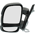 2016 Ram ProMaster 2500 - Driver Side Mirror, Manual Adjust, Non-Heated, Textured Black, Manual Folding, In-housing Signal Light, No Blind Spot Feature, No Memory, No Puddle Light, No Auto-Dimming