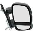 2014 Ram ProMaster 3500 - Passenger Side Mirror, Manual Adjust, Non-Heated, Textured Black, Manual Folding, In-housing Signal Light, No Blind Spot Feature, No Memory, No Puddle Light, No Auto-Dimming