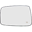 Driver Side Mirror Glass, Heated, No Blind Spot Feature, With Backing Plate, No Auto-dimming, For Models Without Towing Package