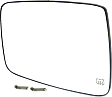 Driver Side Mirror Glass, Heated, No Blind Spot Feature, With Backing Plate, No Auto-dimming, For Models Without Towing Package