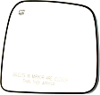 Passenger Side Mirror Glass, Heated, No Blind Spot Feature, Convex, With backing plate