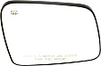 Passenger Side Mirror Glass, Heated, No Blind Spot Feature, Convex, With backing plate