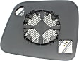 Passenger Side Mirror Glass, Heated, No Blind Spot Feature, Convex, With backing plate