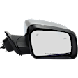 2011-2022 Dodge Durango - Passenger Side Mirror, Power Adjust, Heated, Manual Folding, Chrome, In-housing Signal Light, With Memory, No Puddle Light, No Auto-Dimming, With Blind Spot Detection in Glass