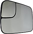 Driver Side Mirror Glass, Non-Heated, Towing, With Blind Spot Glass, Flat, For Models With Manual Trailer Towing 7 X 10 Mirror, Fold-Away