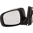 Driver Side Mirror, Power Adjust, Power Folding, Heated, Chrome, In-housing Signal Light, With memory, No Puddle Light, No Auto-Dimming, With Blind Spot Detection in Glass, 6 Cyl., 3.6L Engine