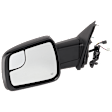 Driver Side Mirror, Power Adjust, Heated, Manual Folding, Textured Black, No Signal Light, No Memory, No Puddle Light, No Auto-Dimming, With Blind Spot Glass