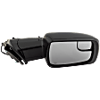 Passenger Side Mirror, Power Adjust, Heated, Manual Folding, Textured Black, No Signal Light, No Memory, No Puddle Light, No Auto-Dim, With Blind Spot Glass